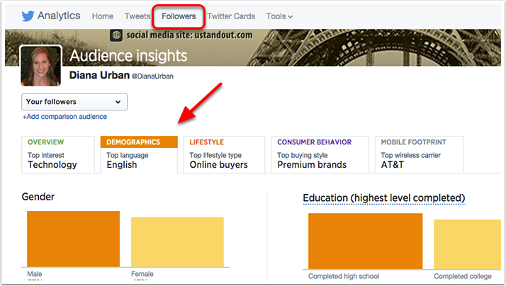 Twitter Author Insights for marketing