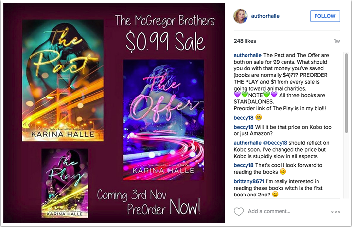 15 Authors Running Fantastic Book Promotions on Instagram