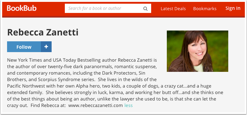 20 Fantastic BookBub Author Profile Examples