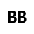 BookBub Icon - White Circle Black Text