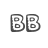 BookBub Icon - Handwritten Black Text White Circle