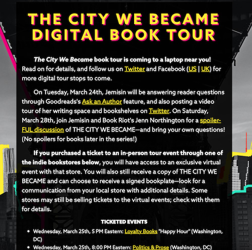 Virtual Book Tour Announcement